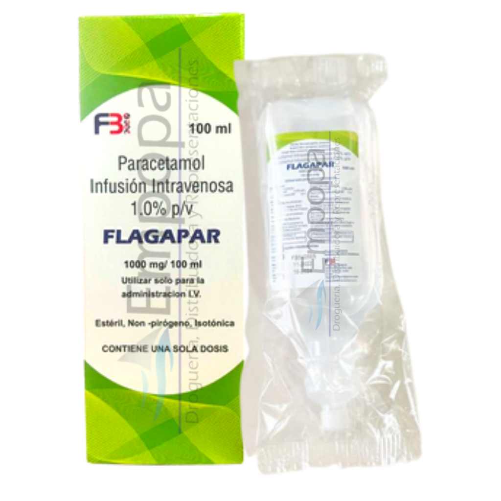 [MED-FLAGAPAR-100ML] FLAGAPAR 1 g/100 mL (Paracetamol) - Frasco IV infusión