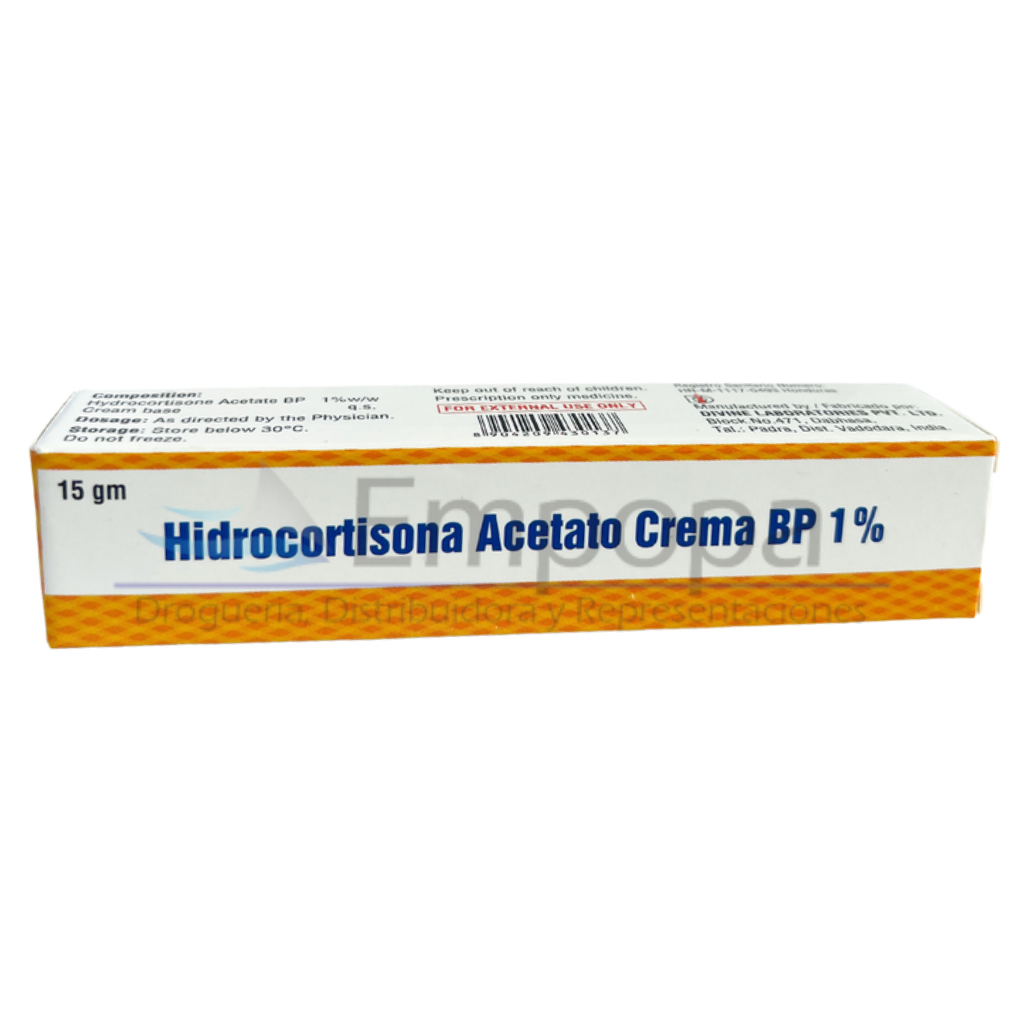 [MED-HIDROCORT-15G] HIDROCORTISONA 1% (acetato) - Crema tópica tubo 15 g