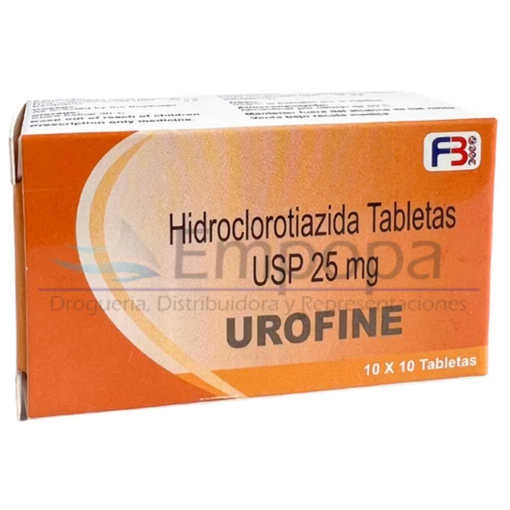 [MED-HIDROCLORO-25MG] UROFINE 25 mg (Hidroclorotiazida) - Caja x 100 tabletas