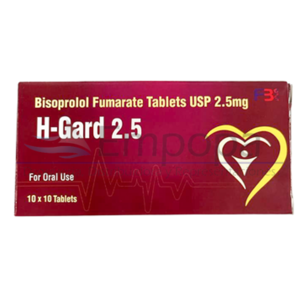 [MED-HGARD-2.5MG] H-GARD 2.5 mg (Bisoprolol) - Caja x 100 tabletas