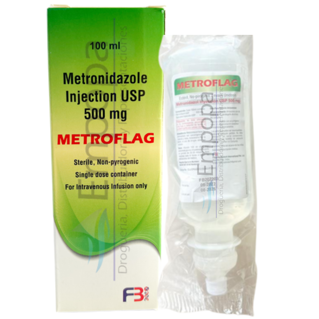[MED-METROFLAG-500MG] METROFLAG 500 mg/100 mL (Metronidazol) - Frasco IV infusión