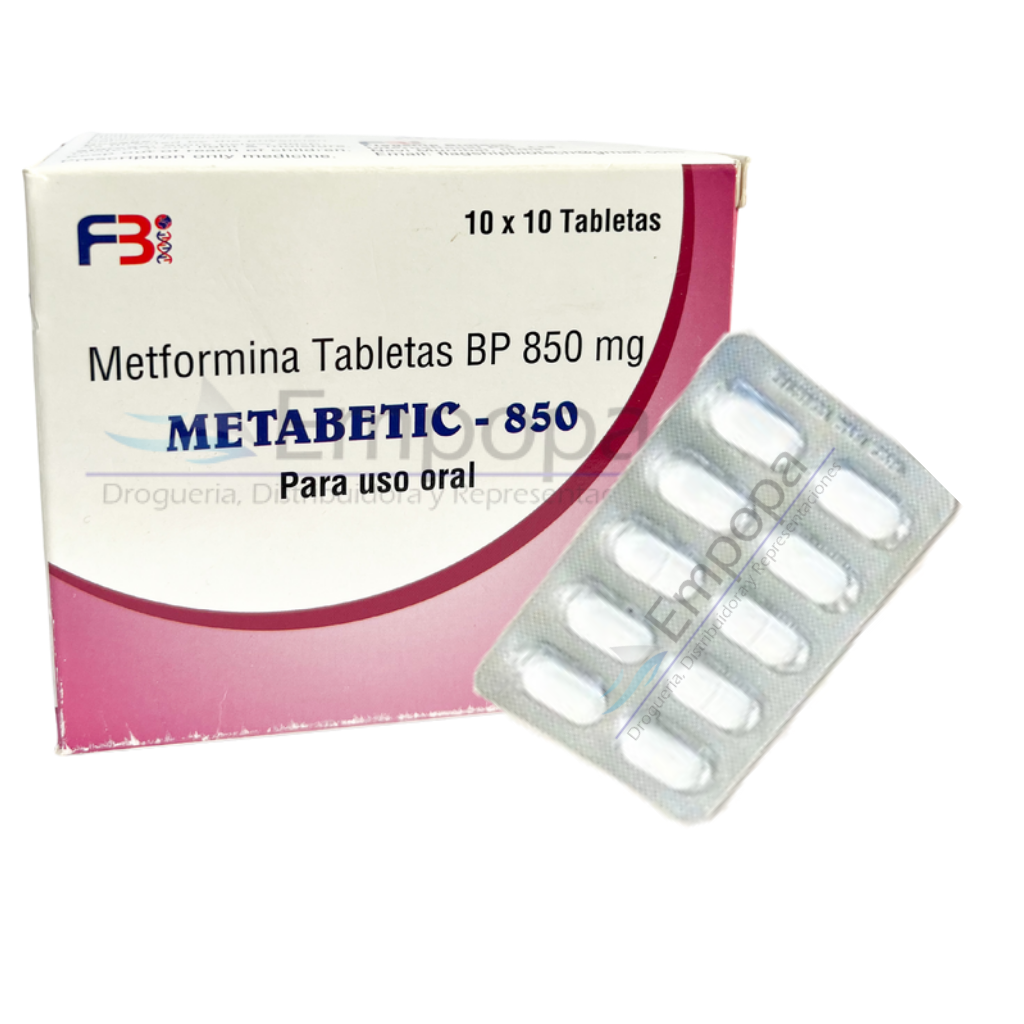 [MED-METABETIC-850] METABETIC 850 mg (Metformina) - Caja x 100 tabletas