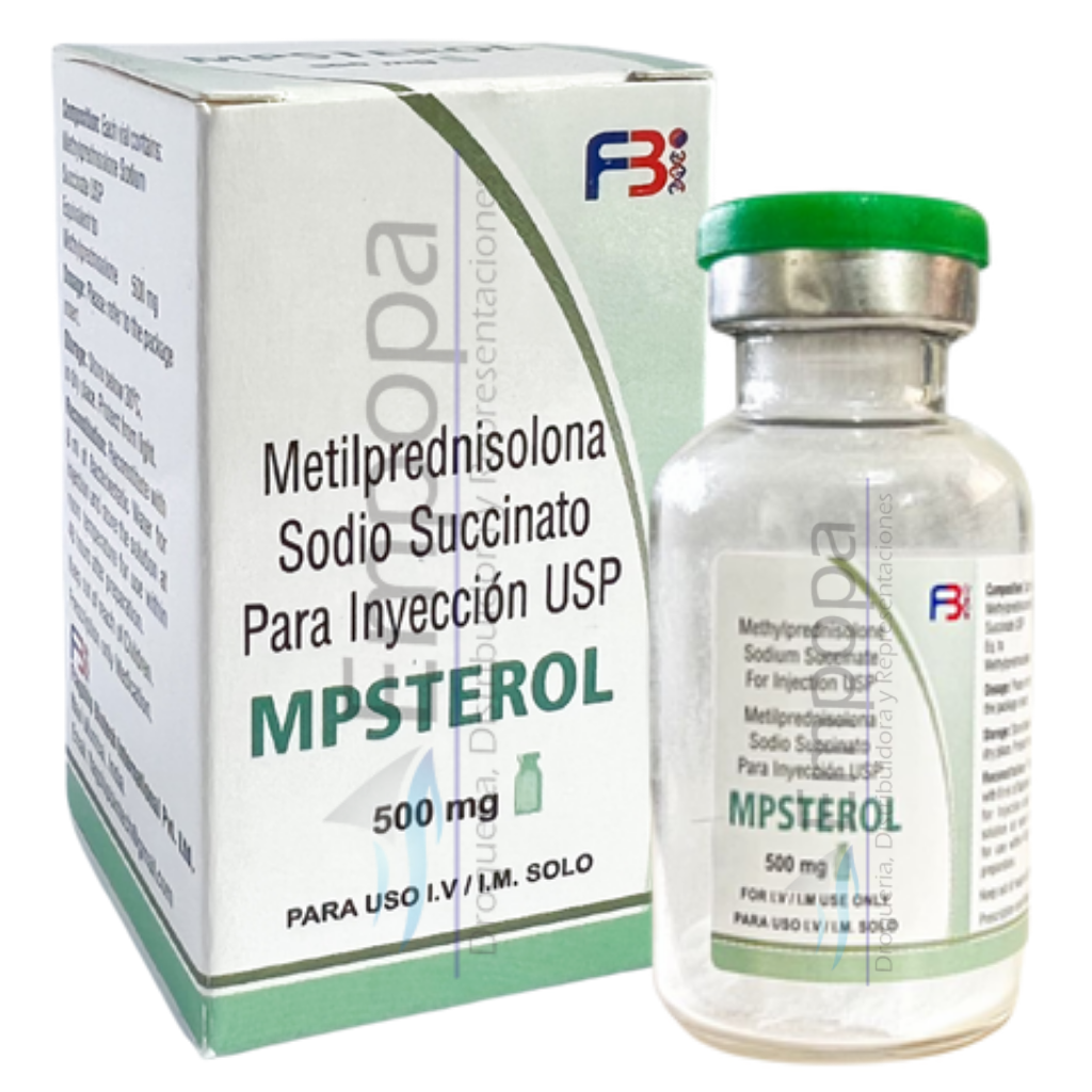 [MED-MPSTEROL-500MG] MPSTEROL 500 mg (Metilprednisolona) - Vial IV/IM