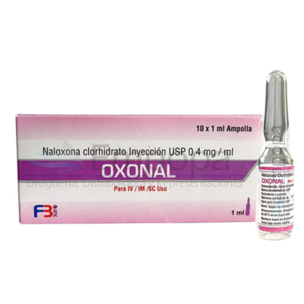 [MED-OXONAL-0.4MG] OXONAL 0.4 mg/mL (Naloxona) - Caja x 10 ampollas 1 mL