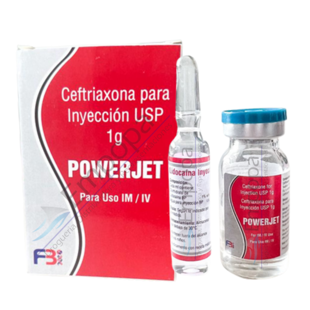 [MED-POWERJET-1G] POWERJET 1 g (Ceftriaxona) - Combipack IM/IV
