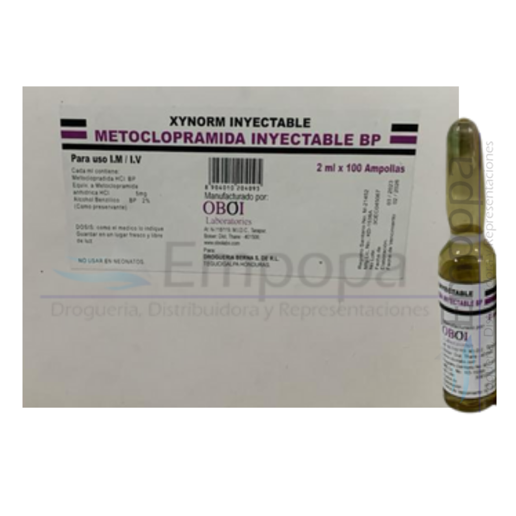 [MED-METOCLOPRAMIDA-5] METOCLOPRAMIDA 5 mg/mL - Caja x 100 ampollas 2 mL