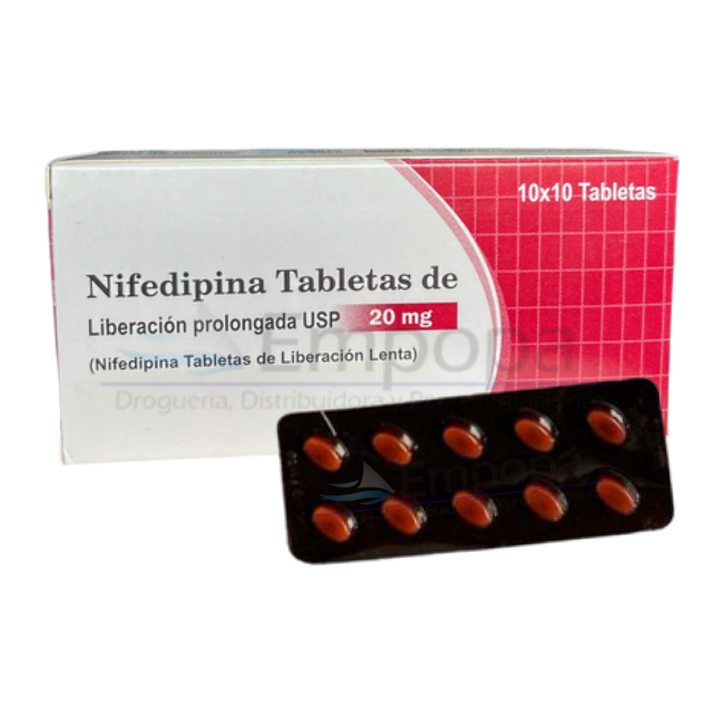 [MED-NIFEDIPINA-20] NIFEDIPINA 20 mg liberación prolongada - Caja x 100 tabletas