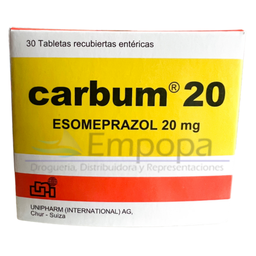 [UNI-005] CARBUM 20 mg (Esomeprazol) - Caja x 30 tabletas
