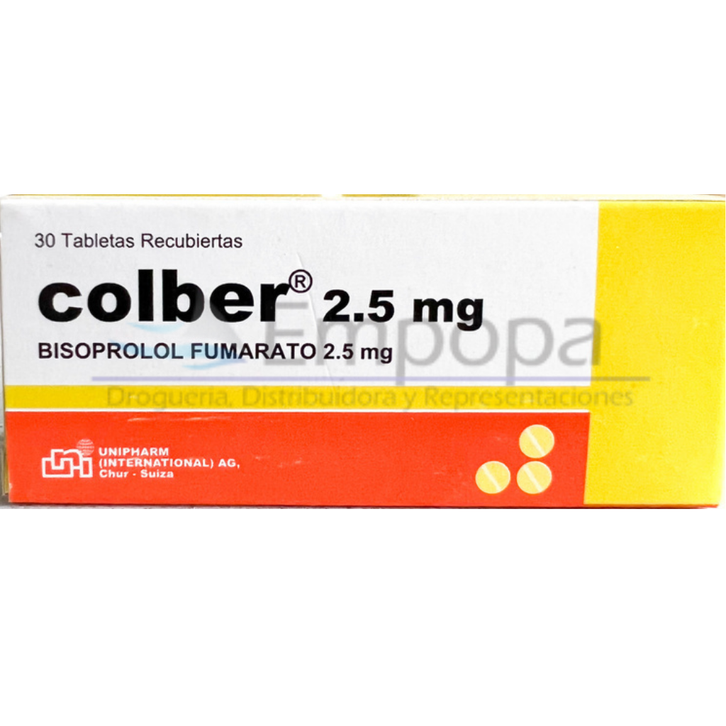 [UNI-009] COLBER 2.5 mg (Bisoprolol) - Caja x 30 tabletas