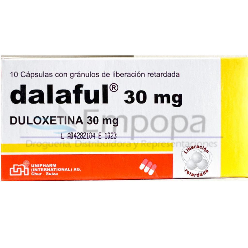 [UNI-013] DALAFUL 30 mg (Duloxetina) - Caja x 10 cápsulas liberación retardada
