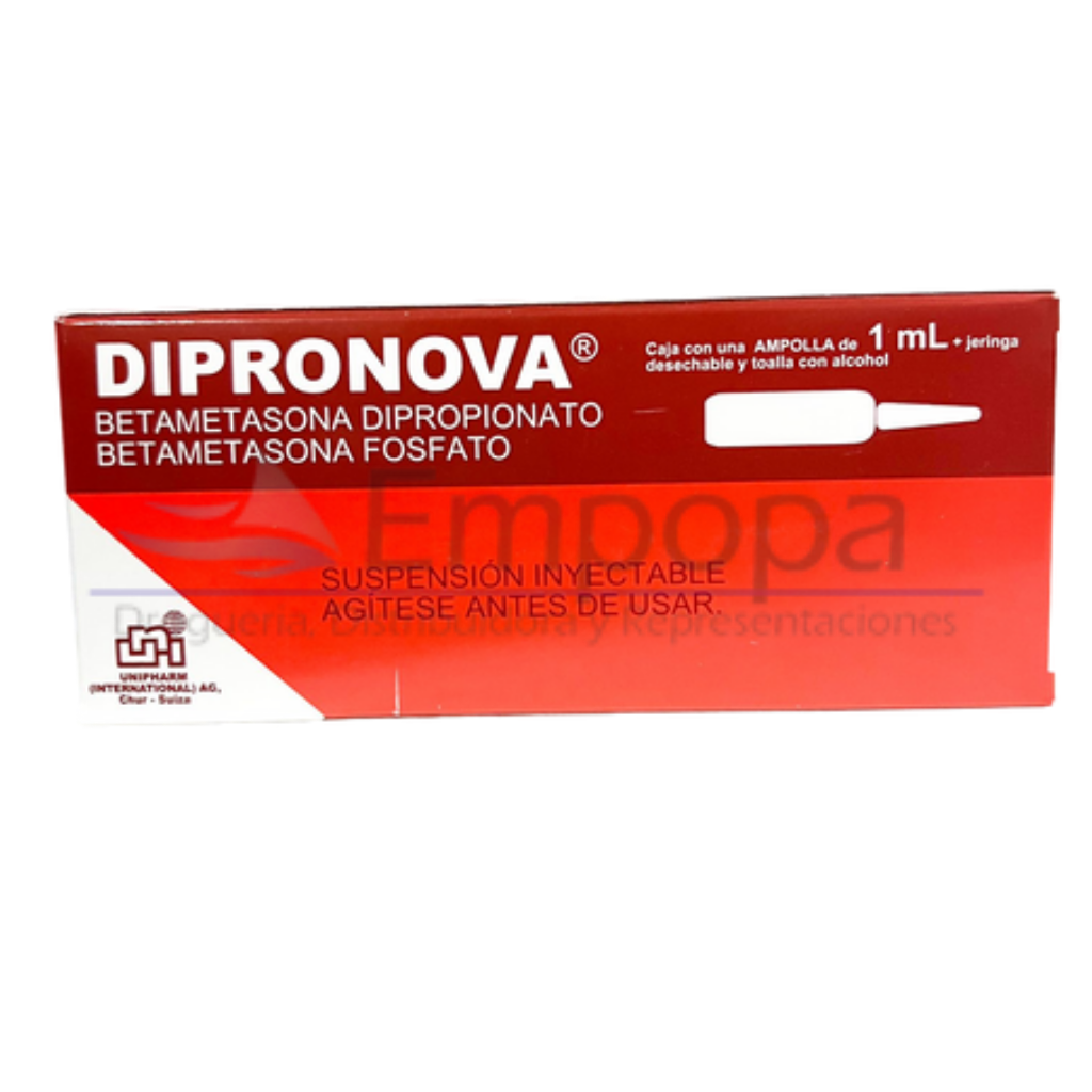 [UNI-014] DIPRONOVA (Betametasona dipropionato/fosfato) - Ampolla 1 mL + jeringa