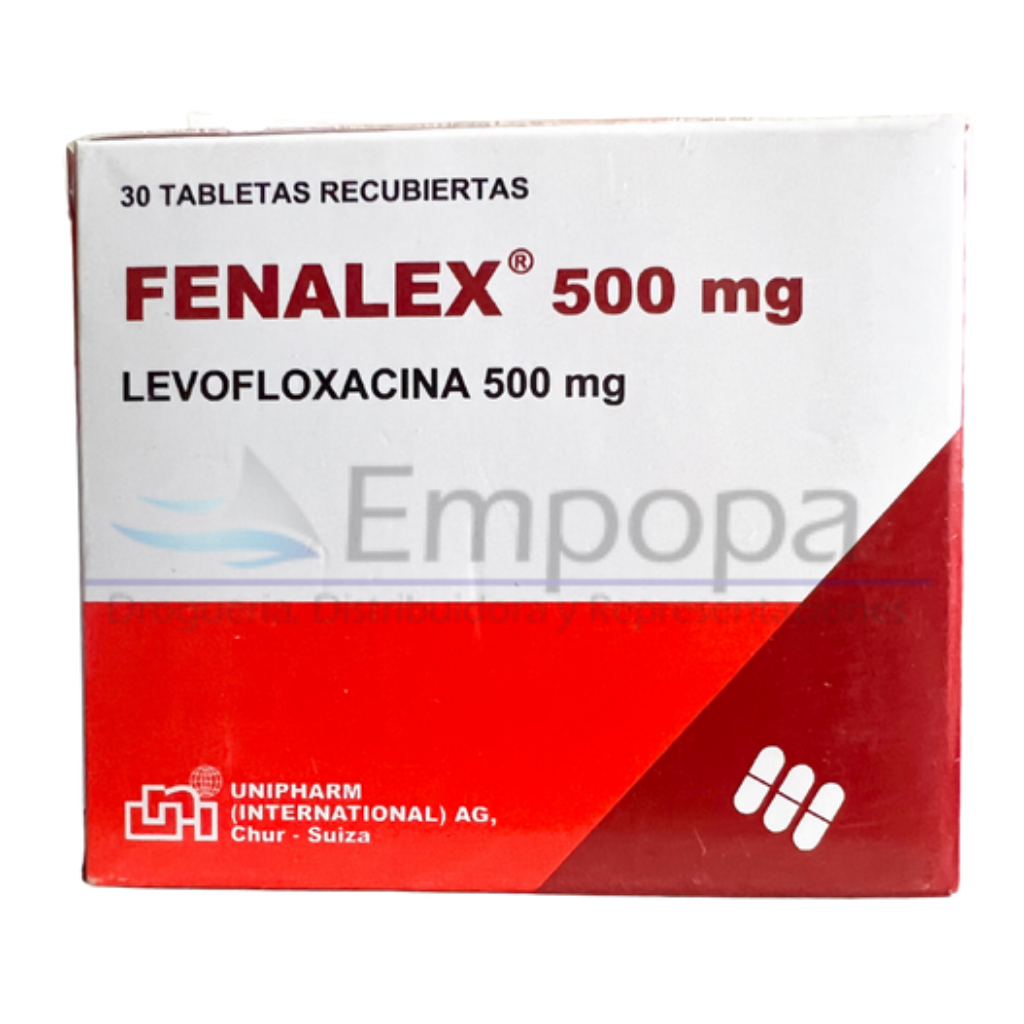 [UNI-021] FENALEX 500 mg (Levofloxacina) - Caja x 30 tabletas