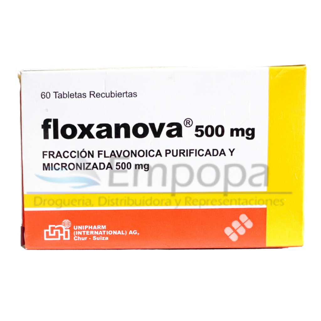 [UNI-027] FLOXANOVA 500 mg (Diosmina/Hesperidina) - Caja x 60 tabletas