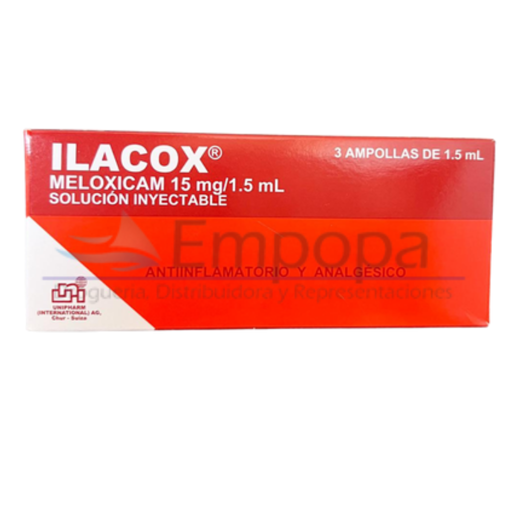 [UNI-028] ILACOX 15 mg/1.5 mL (Meloxicam) - Caja x 3 ampollas