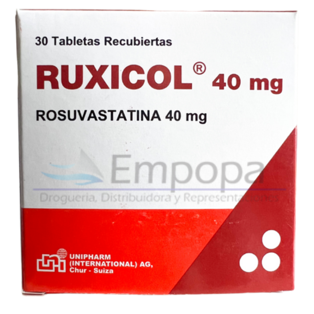 [UNI-042] RUXICOL 40 mg (Rosuvastatina) - Caja x 30 tabletas