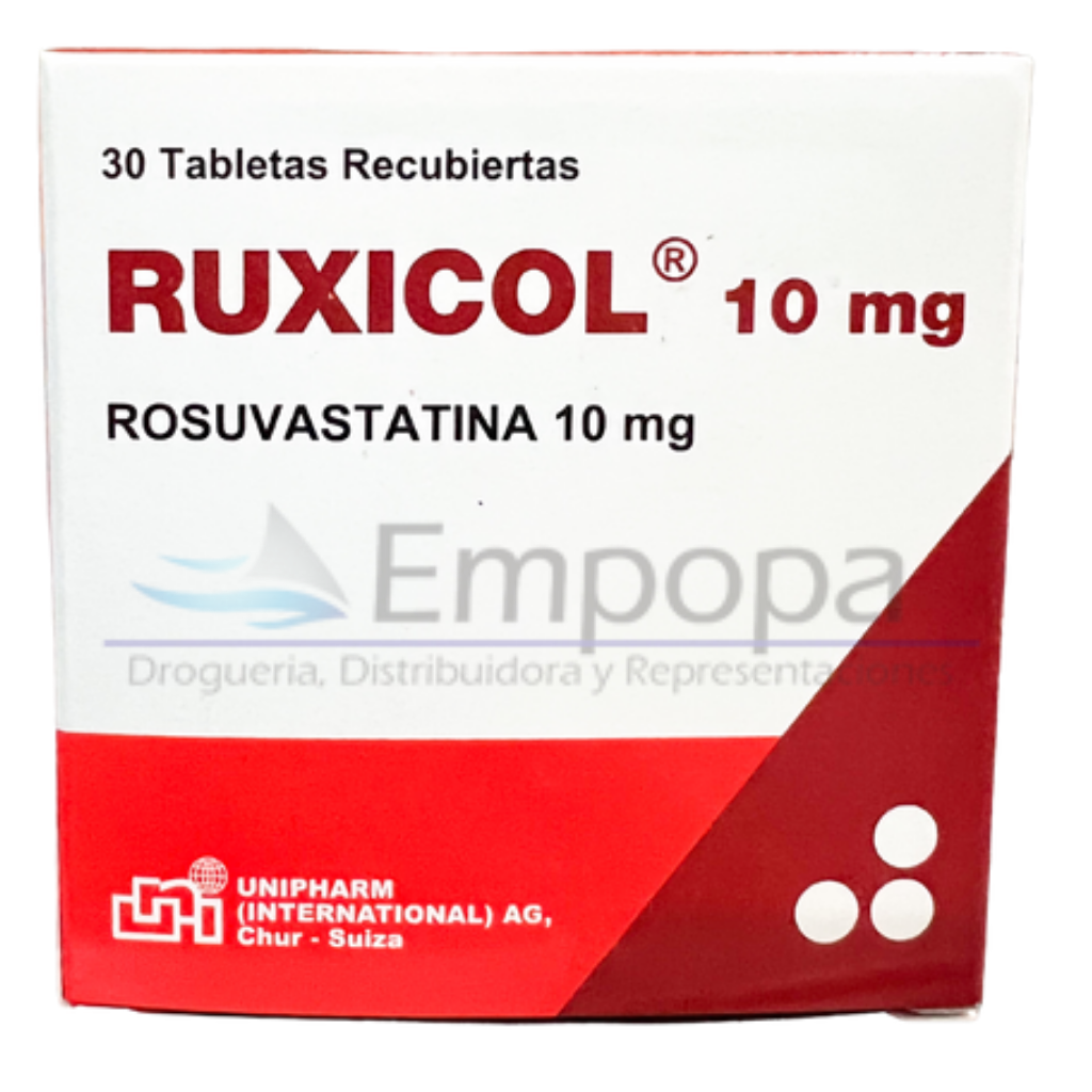 [UNI-044] RUXICOL 10 mg (Rosuvastatina) - Caja x 30 tabletas