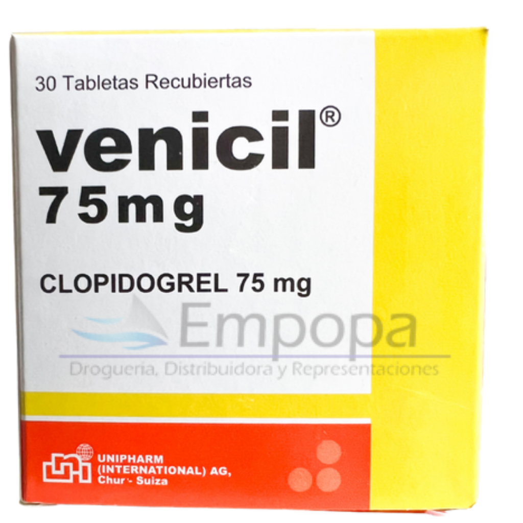 [UNI-046] VENICIL 75 mg (Clopidogrel) - Caja x 30 tabletas