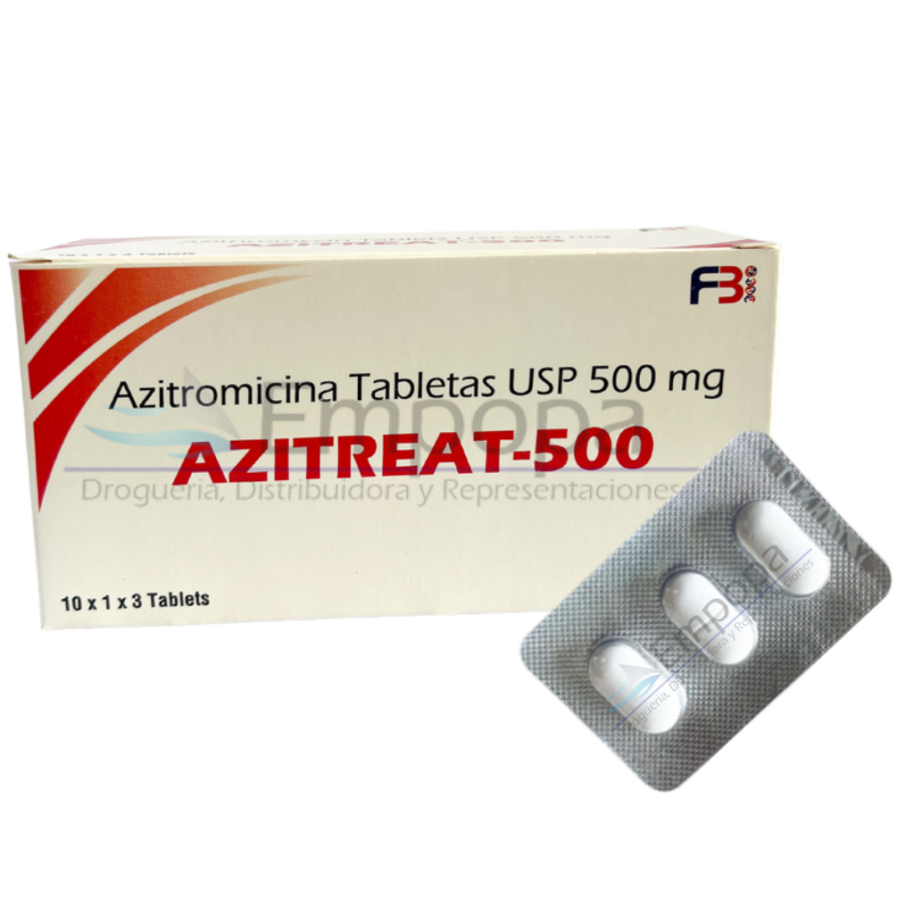 [MED-AZITREAT-500] AZITREAT 500 mg (Azitromicina) - Caja x 30 tabletas