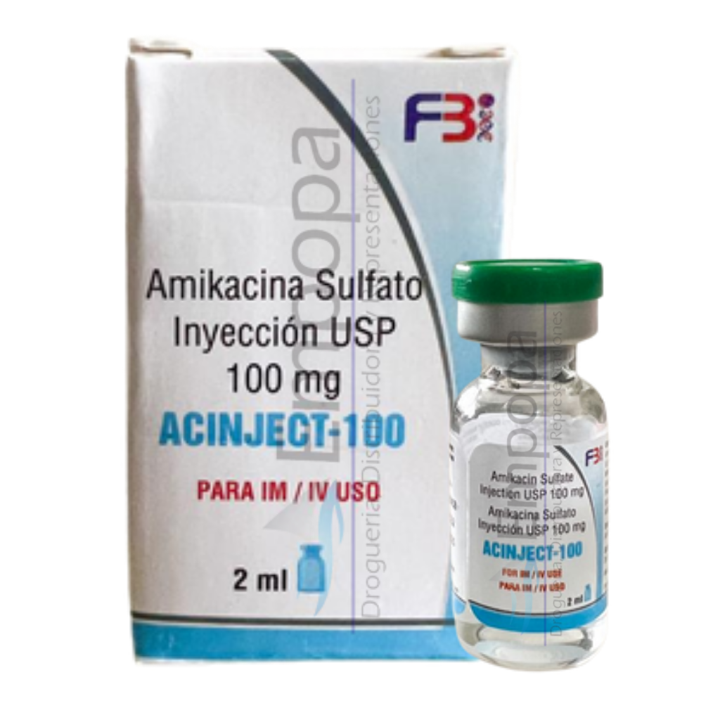 [MED-AMIKACINA-100] AMIKACINA SULFATO 100 mg/2 mL - Vial IM/IV