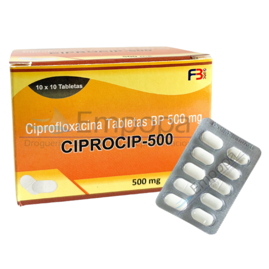 [MED-CIPROCIP-500] CIPROCIP 500 mg (Ciprofloxacina) - Caja x 100 tabletas