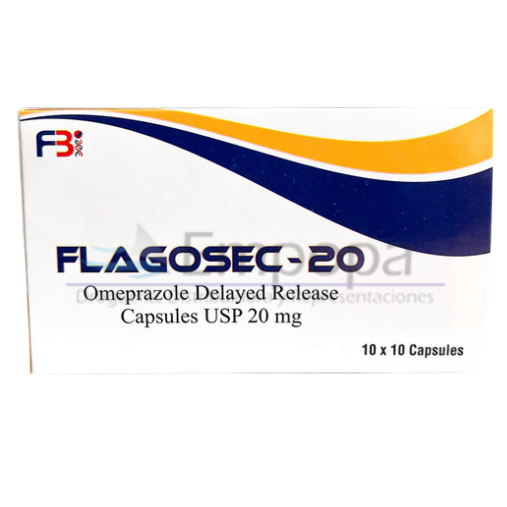 [MED-FLAGOSEC-20] FLAGOSEC 20 mg (Omeprazol) - Caja x 100 cápsulas